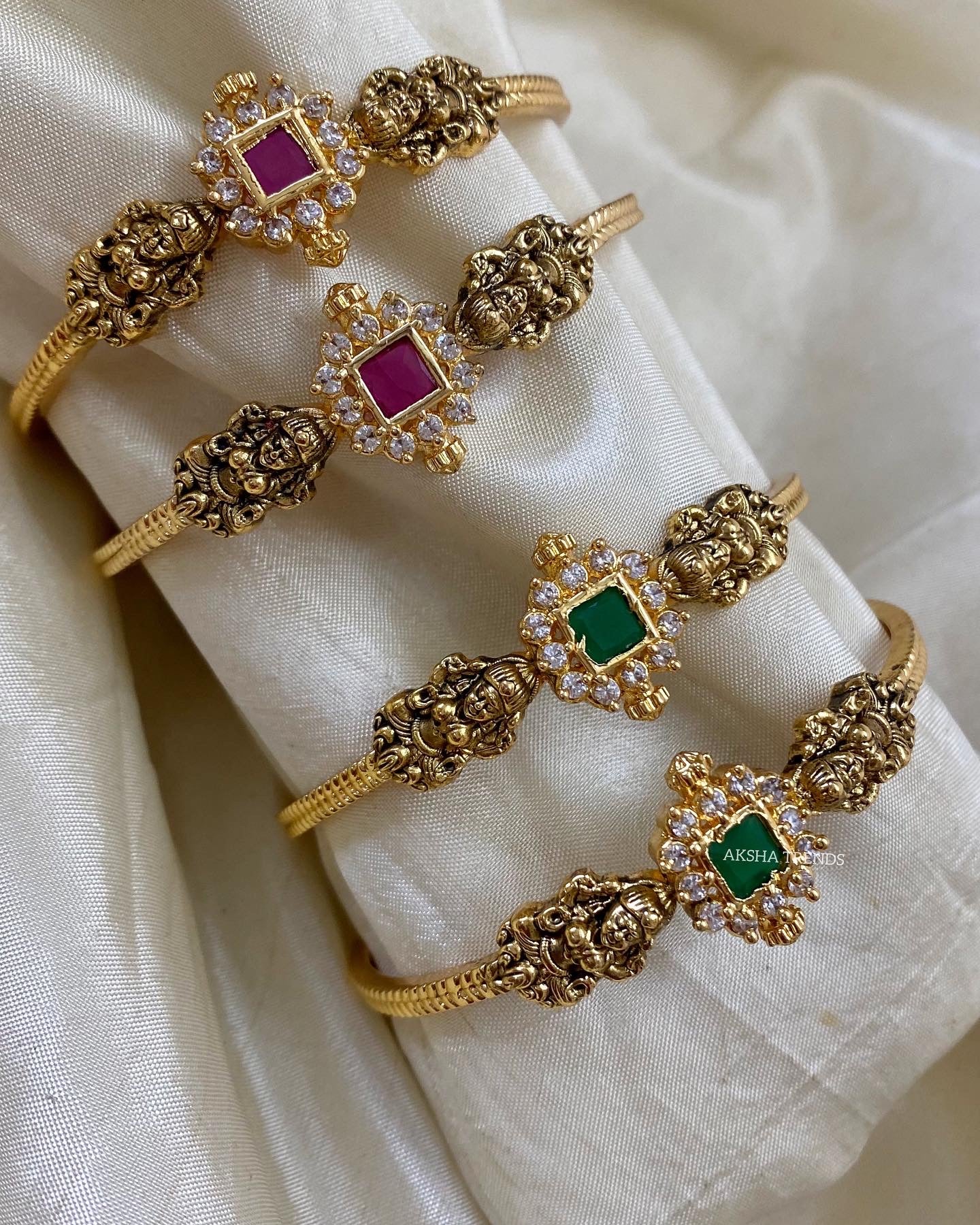 Nagas lakshmi kadas -Ruby (2pc) Aksha Trends