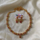 Floral AD necklace 1gm polish v1 Aksha Trends