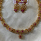 Floral AD necklace 1gm polish v1 Aksha Trends