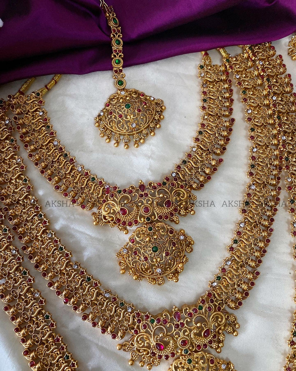 3 layer floral bridals full set Aksha Trends 