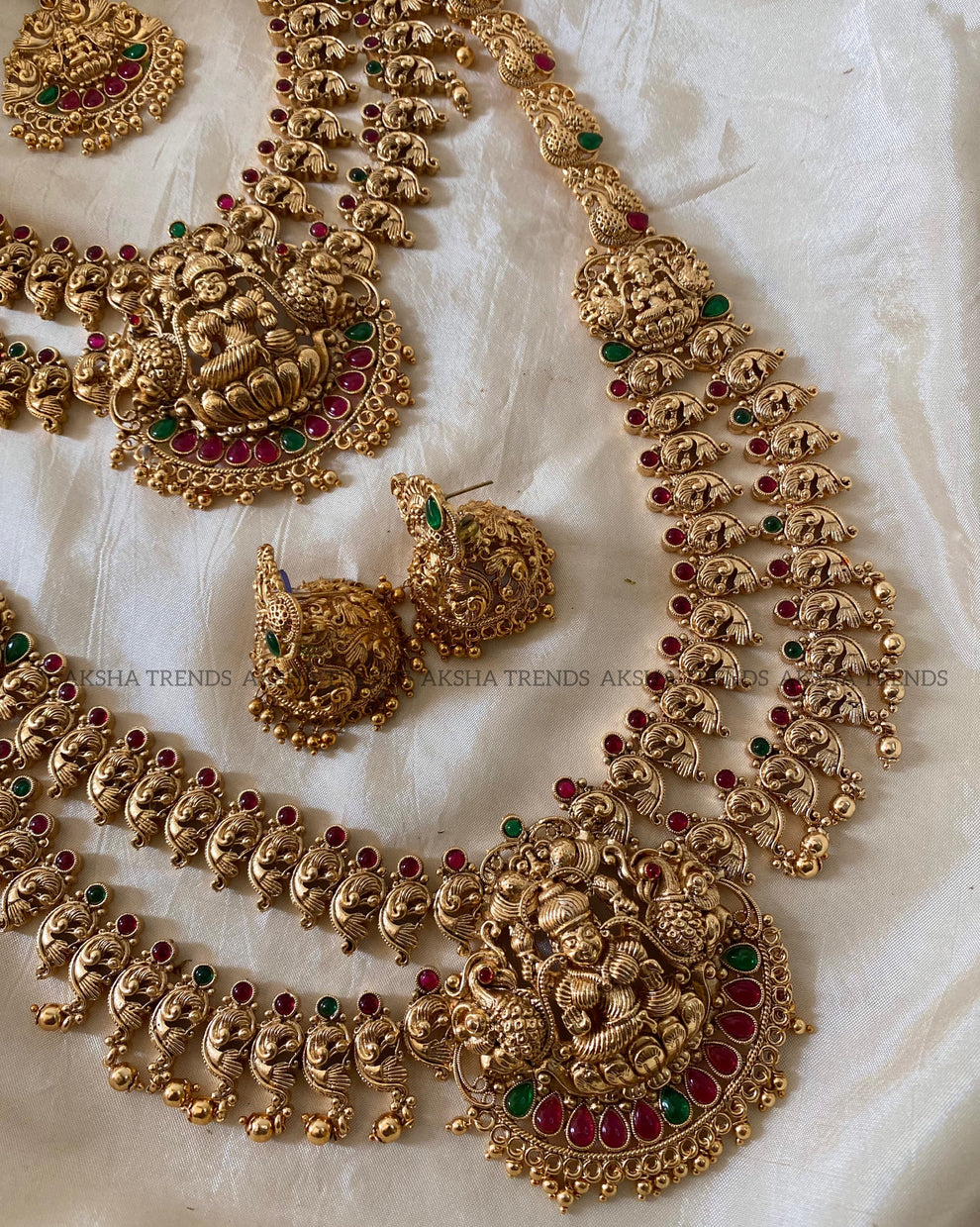 Temple golden bridal -layered design Aksha Trends 