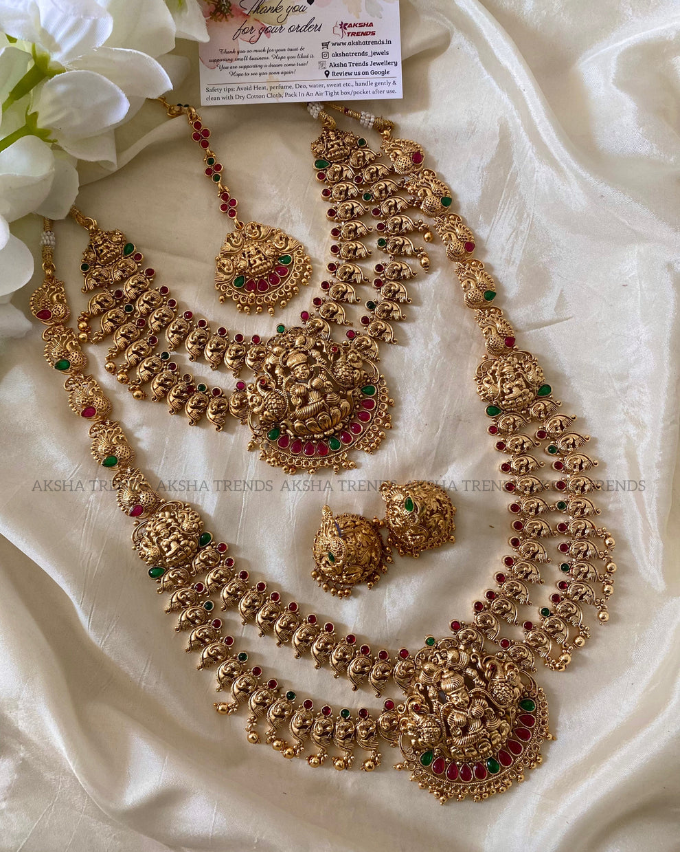 Temple golden bridal -layered design Aksha Trends 