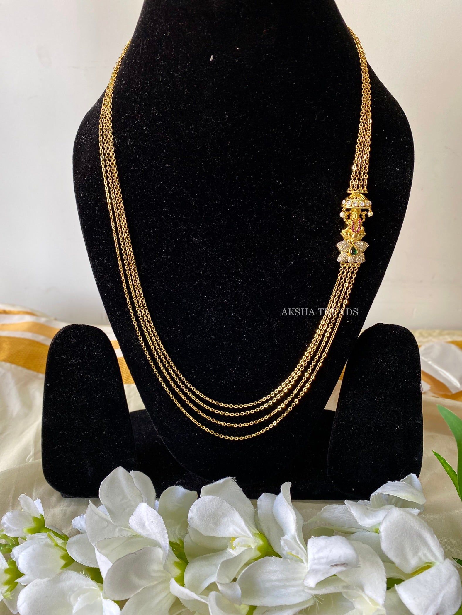 Lakshmi AD Mogappu layered chain Aksha Trends