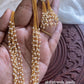 Layered goldplated bead chain Aksha Trends