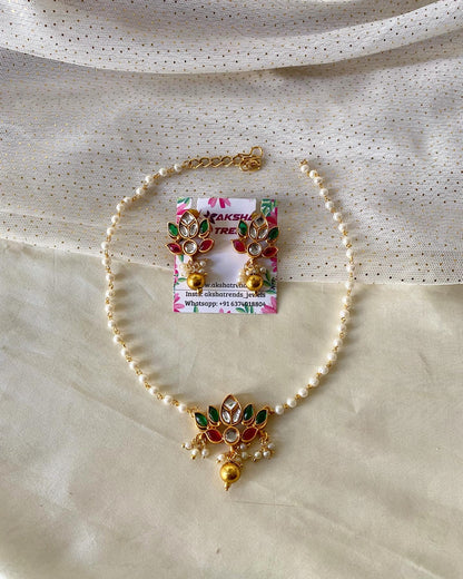 Lotus pearl set Aksha Trends
