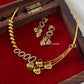 Floral partywear hasli necklace Aksha Trends