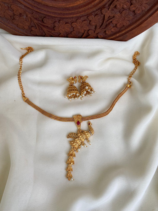 Peacock pendant necklace Aksha Trends