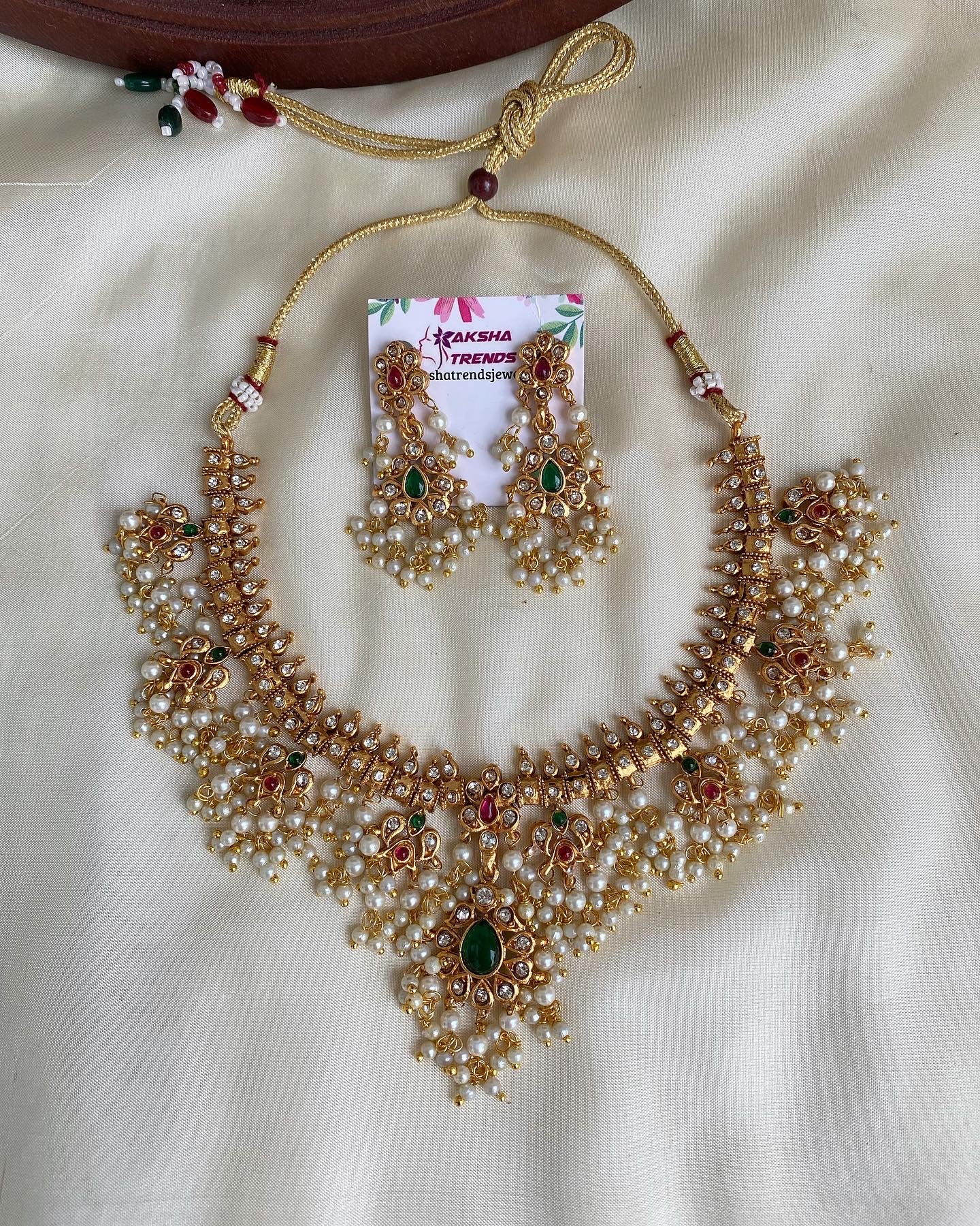 Guttapusulu golden necklace Aksha Trends