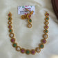 Golden floral AD necklace Aksha Trends
