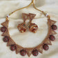 Brass floral necklace Aksha Trends