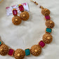 Floral stone necklace Aksha Trends