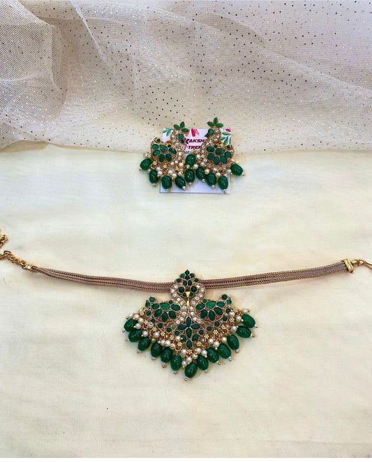 Annam mattgold choker Aksha Trends