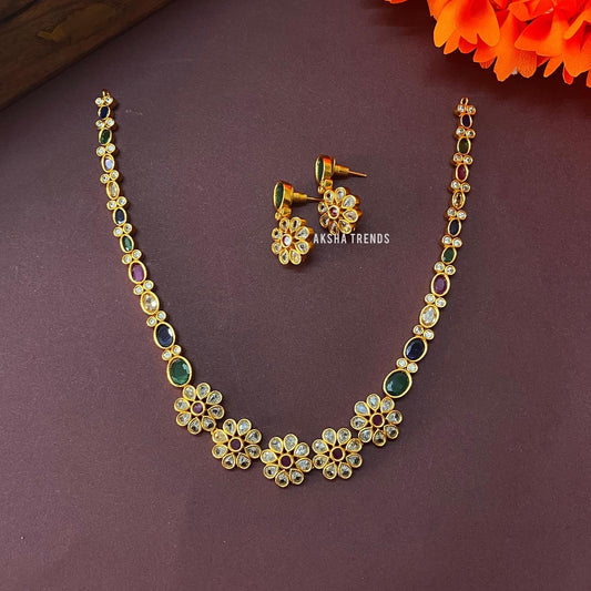 Premium real kemp necklace Aksha Trends