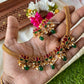 Real kemp lotus necklace Green Aksha Trends