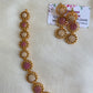 Golden floral AD necklace Aksha Trends