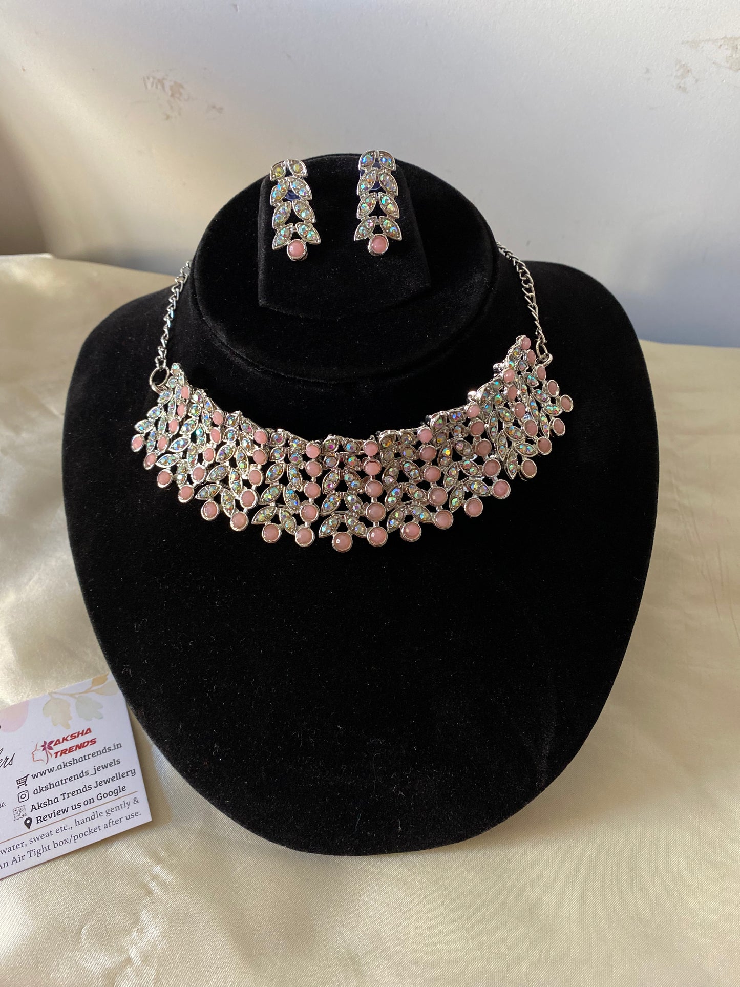 Fancy sales stone necklace